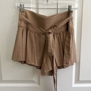 Bebe Women's Tan Shorts with Tie Waist